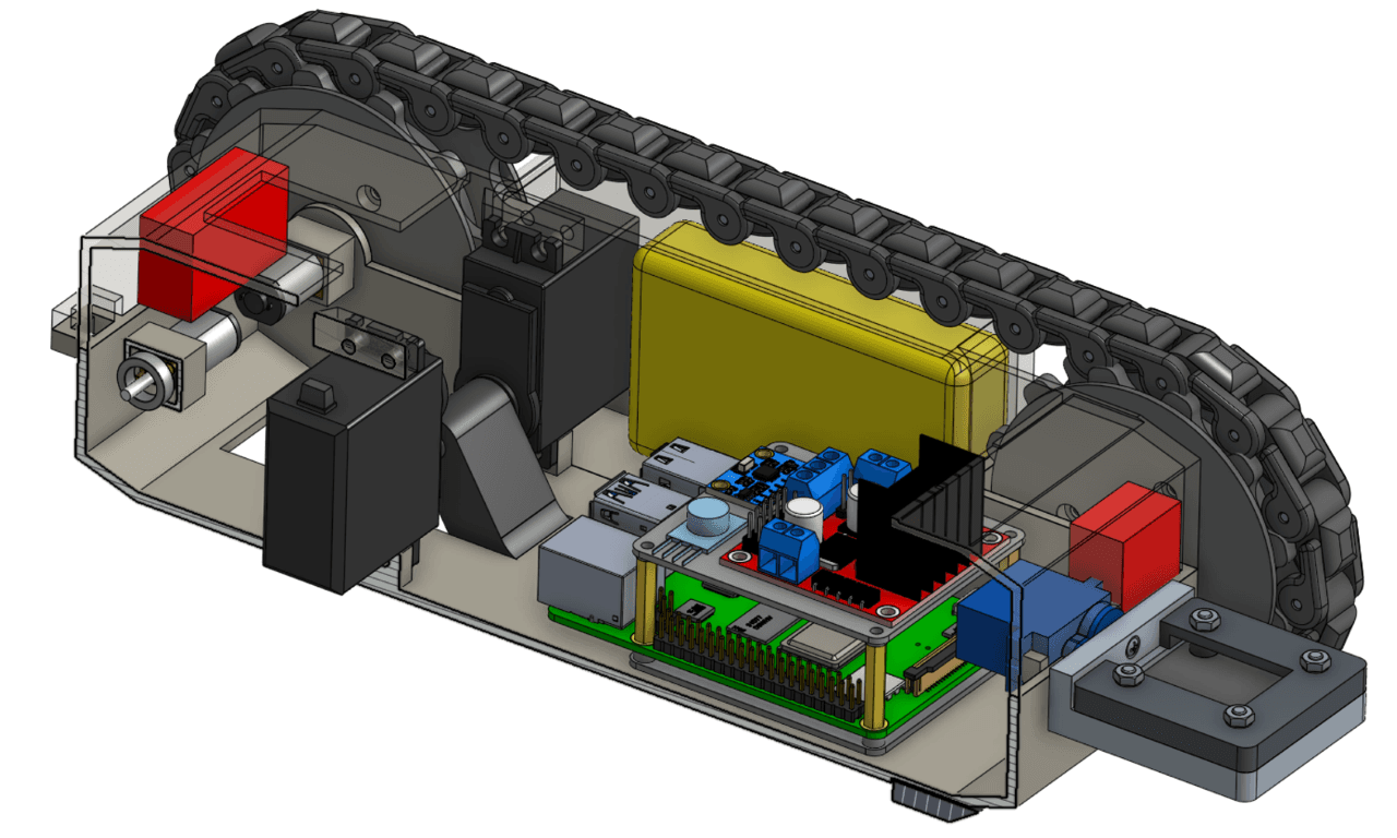 Section view of the Draco payload bay.